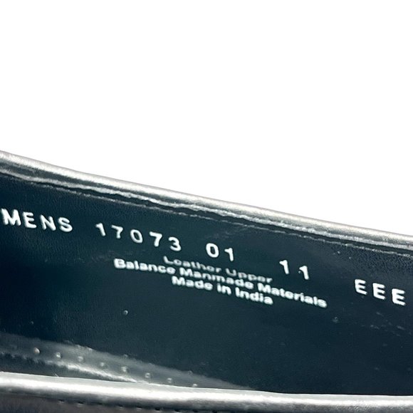 11 3E WIDE WIDTH Florsheim Mens Lexington Black Leather Wingtip Loafers Shoes - Picture 13 of 13